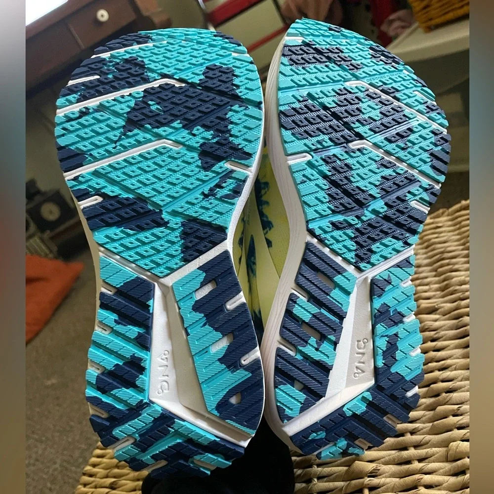 Brooks Revel Sneakers - Blue, Yellow, and Orange Tye Dye - Picture 6 of 9